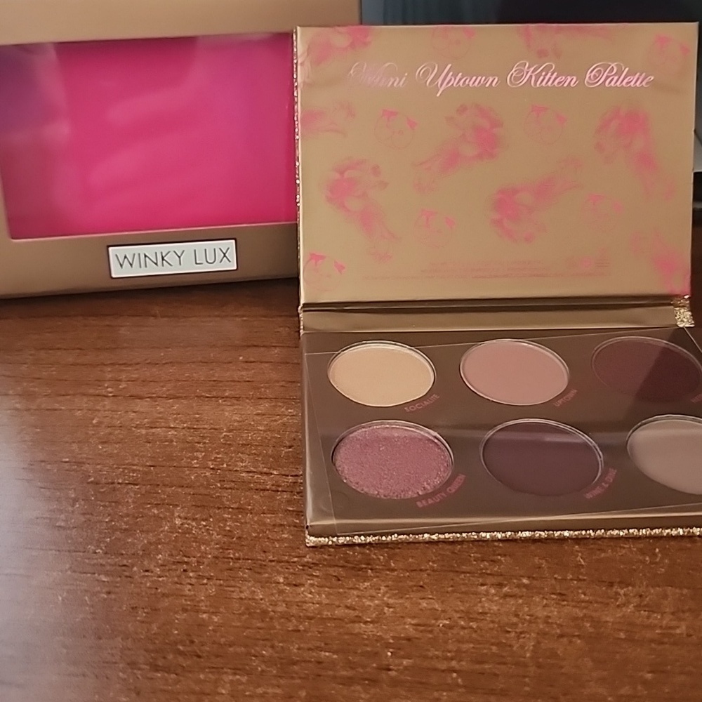 Winky Lux Mini Uptown Kitten Palette 6 Shadow Palette Glitter RARE!